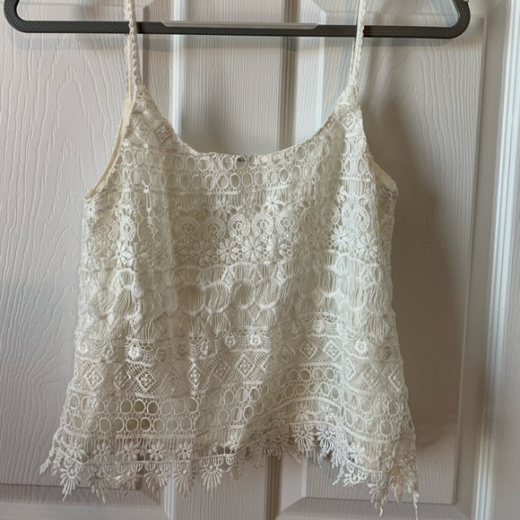 H&M Bodycon White Lace Crop Top - Picture 6 of 6